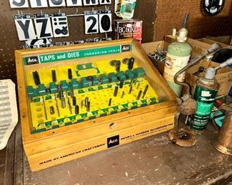 Ace Hanson Taps and Dies display case