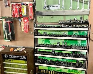 S-K Tool displays, and Dremel display case!