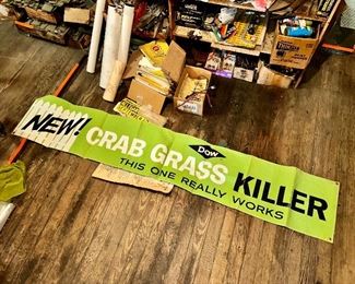 Large DOW crab grass killer banner!