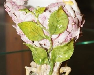 Meissen floral with baby cherub