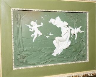 Incolay style ceramic wall sculptures-we have two of these. 