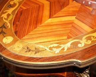 Incredible condition-Italian marquetry/parquetry ormolu parlour table
