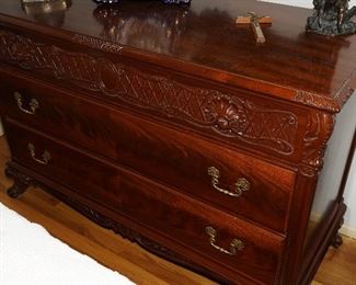 French Revival period-Mahogany dresser-there are 5 pieces to this bedroom suite.