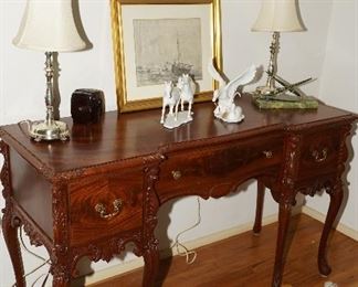French Revival mahogany writing desk