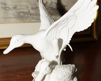 Golden Crown Duck sculpture