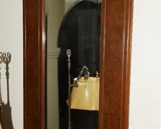 Gorgeous wood framed beveled wall mirror