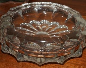 We have several heavy leaded glass ashtrays throughout the house