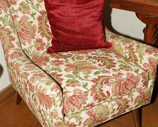 Mid century custom floral chair
