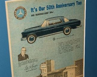 50th Anniversary ad of the Phoenix motor company with certificate of authenticity on the reverse