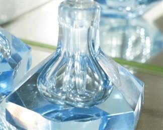 Swedish blue glass perfume bottle-there are two of these