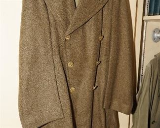 Vintage army wool long coat