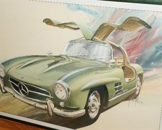 Green Mercedes painting by Toth