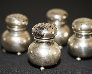 Vintage sterling salt & pepper shakers-being sold as a set of 4