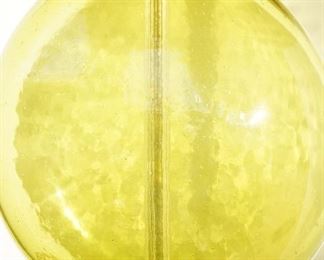 Blenko glass table lamp with finial