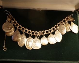 Towel sterling 12 days of Christmas necklace