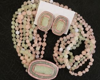 Jade and rose quartz