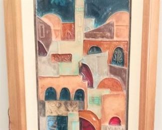 Signed Ruth Faktorowicz art tile