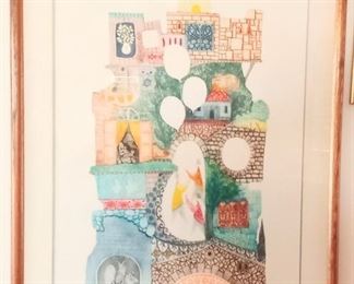 Signed Amram Ebgi lithograph