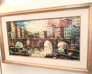 Original Mid Century Rene Chanel oil painting
