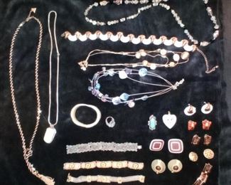 Just a small portion of the quality costume jewelry at the sale