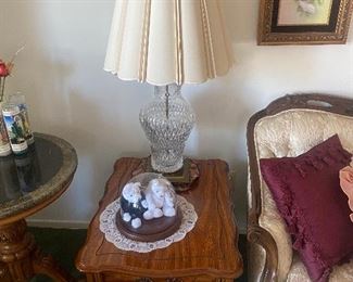 Side Table and Lamp 