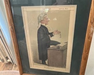 Vanity Fair Cartoons lithograph $500