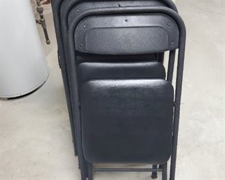 (8) Folding chairs with padded seats