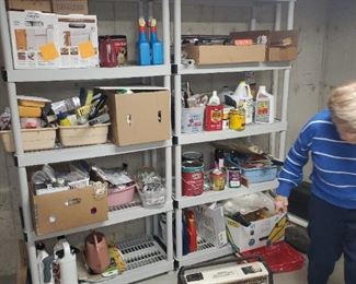 Modular shelf units plus items