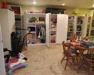 Basement items...(All white cabinets stay with the home)