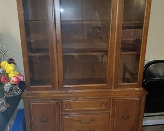 Solid wood MCM china cabinet