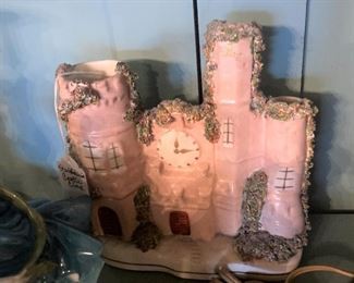 Antique Staffordshire porcelain castle