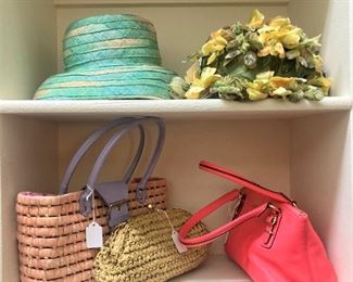 Hats and purses ready for spring