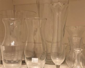 Clear vases