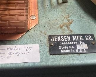 Jensen Mfg. Co steam engine model