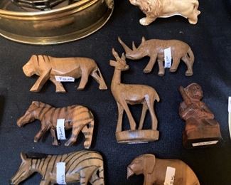 Hand carved animals