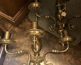Brass wall sconces