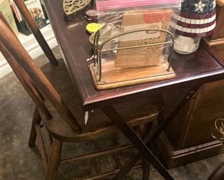 Windsor chair and TV tray