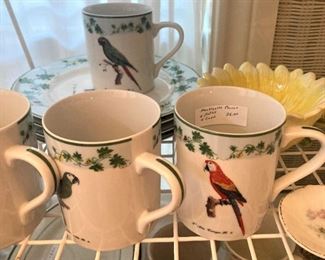 Bird mugs and plates