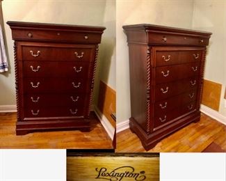 PRE-SALE Fantastic Lexington Vestiges Of The Past 6 Drawer Chest is 20 inches deep by 40 inches wide by 52 Inches Tall $400