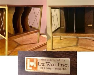 PRE-SALE Fabulous Lu Van Inc. (Belding Michigan) Mid-Century Modern LP/Album/Record Cabinet w Dividers is 15 1/2 inches deep by 26 1/2 inches wide by 25 inches tall. $150