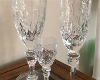 Rogaska GALLIA Crystal Water Goblets, Wine Glasses, Cordials, Wine Carafe & Crystal Bowl