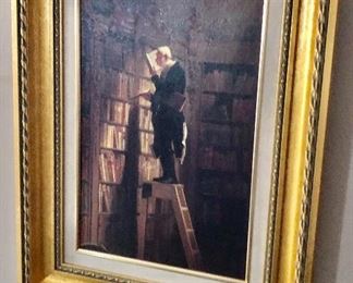 *The Bookworm by Carl Spitzweg Framed Professionally Framed Library 