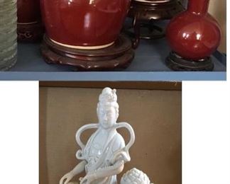 *Sang De Boeuf Ox Blood Chinese Pottery
*Porcelain Blanc De Chine Kwan Yin
