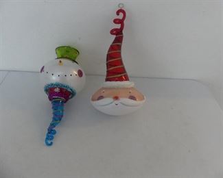 Member's Mark Holiday Santa & Snowman Jumbo Ornaments