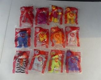 2004 McDonald's "25th Birthday Teenie Beanie Babies" Complete Set of 12 Happy Meal Toys