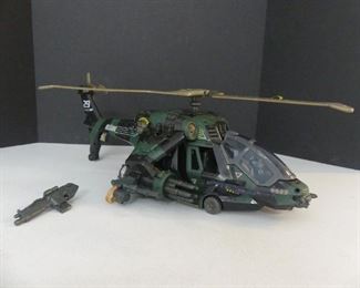 Vintage 2002 G.I. Joe Night Attack Chopper with Attack Sounds & Weapon Activated Sounds!
