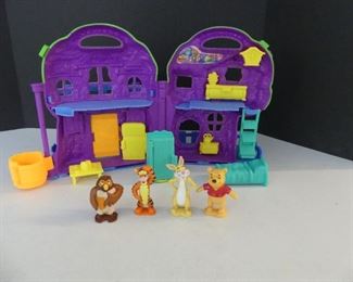 Vintage Disney Winnie the Pooh Treehouse Carry Along Playset