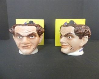 Pair of Applause Walt Disney Dick Tracy "Flattop" Figural Mugs