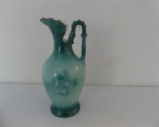 Vintage Hand Painted Porcelain Pitcher Stamped "Made in Czecho-Slovakia"