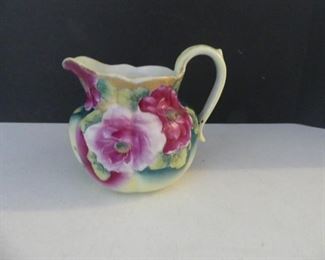 Vintage Moriage Hand Painted Gilded Pitcher